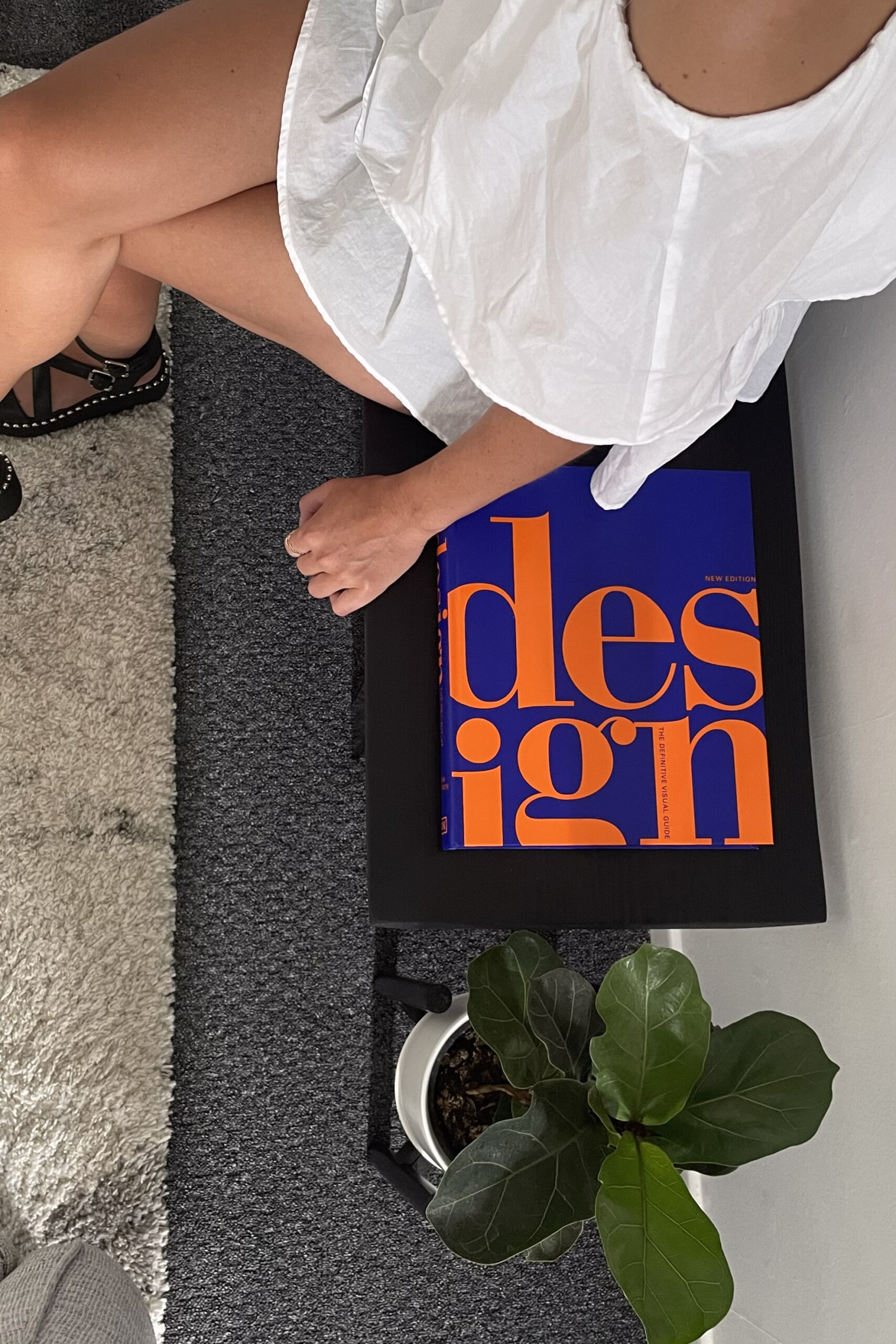 Design Book on top of chair